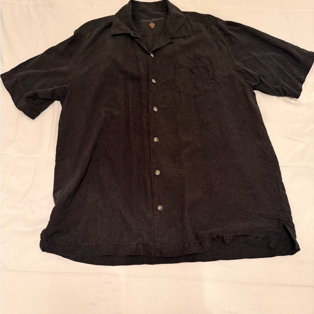 Tommy Bahama Black Casual Button Down Shirt